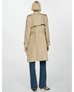 Mango Tie Waist Trench Coat