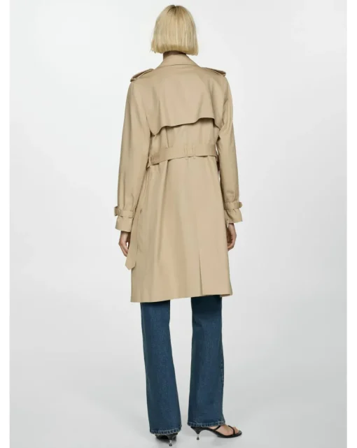 Mango Tie Waist Trench Coat