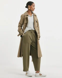 Mocha Barrel Leg Cotton Mix Jogger