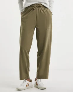 Mocha Barrel Leg Cotton Mix Jogger