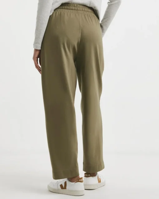 Mocha Barrel Leg Cotton Mix Jogger