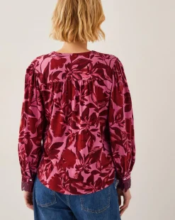 Monsoon Aimee Floral Print Jersey Blouse
