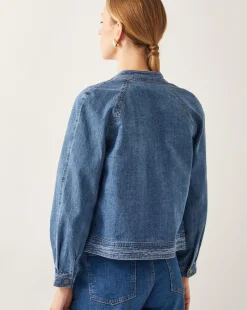 Monsoon Binky Crop Collarless Denim Jacket