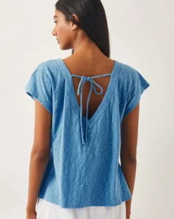Monsoon Elena Embroidered V-Neck Jersey T-Shirt