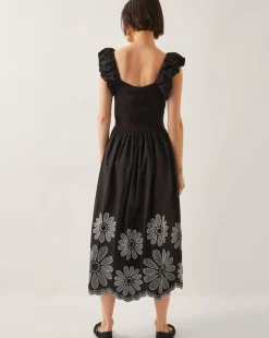 Monsoon Ella Frill Floral Midi Dress