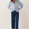 Monsoon Emelie Lace Stripe Shirt