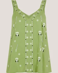 Monsoon Fia Embroidered Cami Top