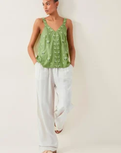 Monsoon Fia Embroidered Cami Top