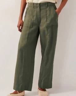 Monsoon Jolie Short Wide Leg Linen Trousers