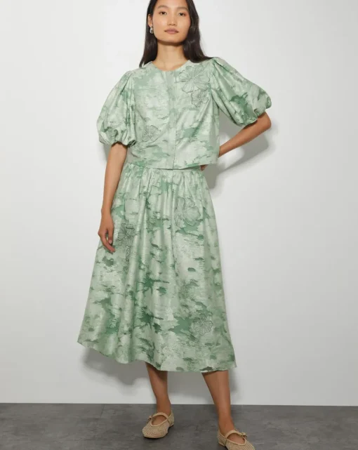 Monsoon Josie Floral Jacquard Top