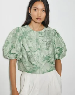 Monsoon Josie Floral Jacquard Top