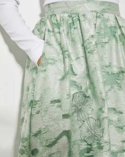 Monsoon Josie Floral Jacquard Midi Skirt