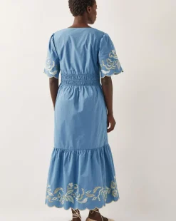 Monsoon Leia Embroidered Midi Dress