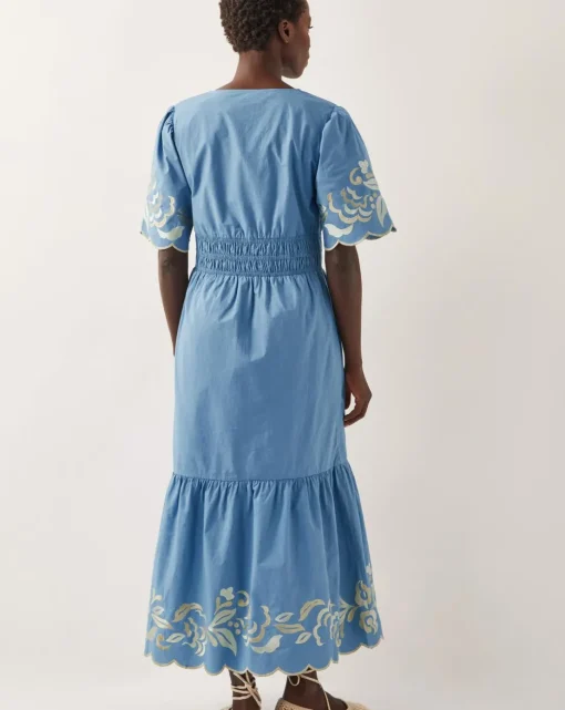 Monsoon Leia Embroidered Midi Dress