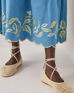 Monsoon Leia Embroidered Midi Dress