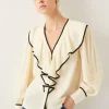 Monsoon Lennox V-Neck Ruffle Blouse