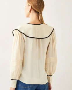 Monsoon Lennox V-Neck Ruffle Blouse