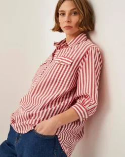 Monsoon Liv 3/4 Sleeve Stripe Shirt
