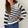 Monsoon Lou Lace Stripe Jumper
