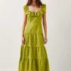 Monsoon Lucy Broderie Frill Midi Dress
