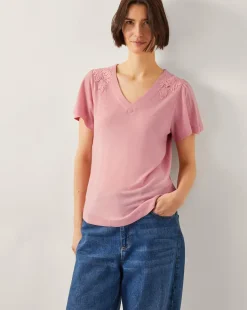 Monsoon Mabel Linen Blend T-Shirt