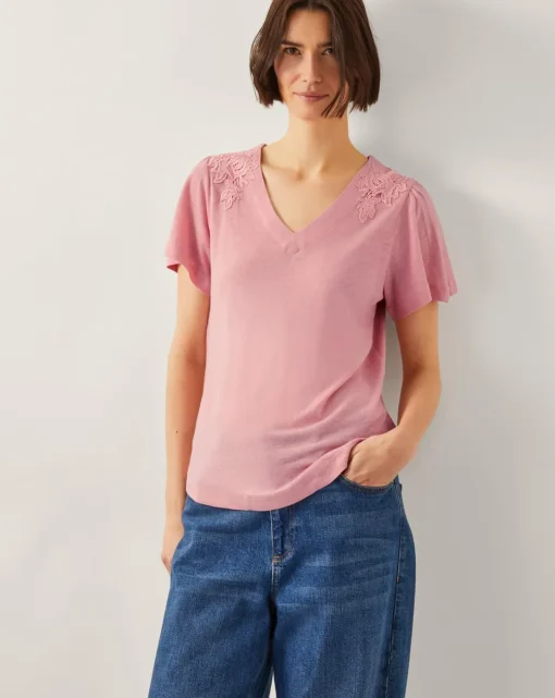 Monsoon Mabel Linen Blend T-Shirt
