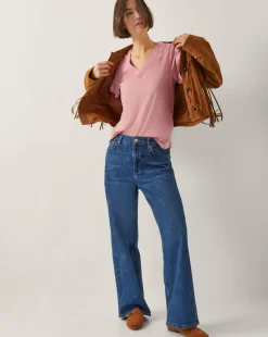 Monsoon Mabel Linen Blend T-Shirt