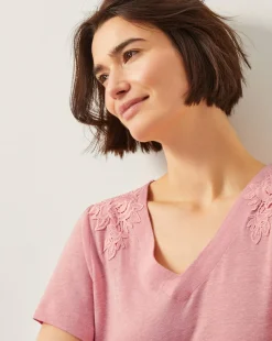 Monsoon Mabel Linen Blend T-Shirt
