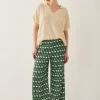 Monsoon Maren Geometric Print Wide Leg Trousers