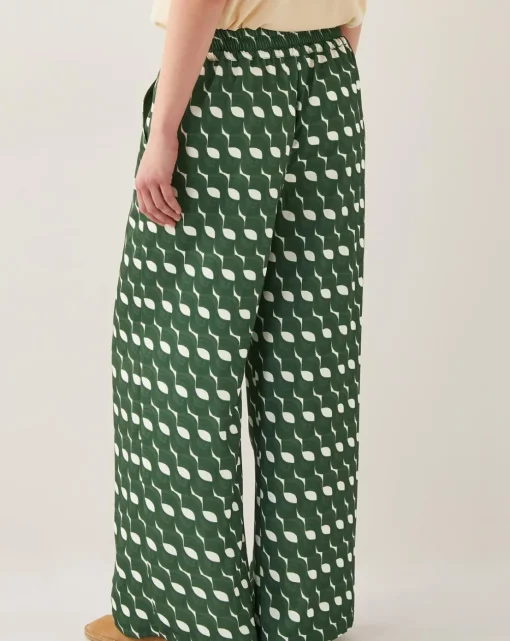 Monsoon Maren Geometric Print Wide Leg Trousers