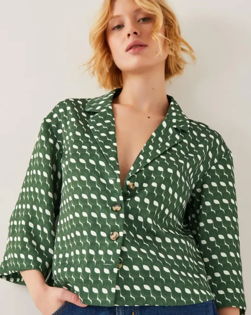 Monsoon Maren Geometric Print Shirt