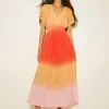 Monsoon Maya Dip Dye Tiered Midi Dress