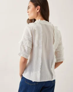 Monsoon Meesha Frill Short Sleeve Shirt