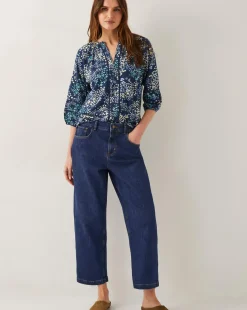 Monsoon Micola Abstract Print Jersey Blouse