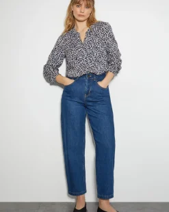 Monsoon Molly Abstract Print Pintuck Blouse