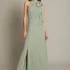 Monsoon Monika Halter Chiffon Maxi Dress