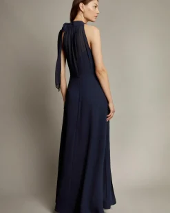 Monsoon Monika Halter Chiffon Maxi Dress