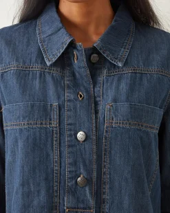 Monsoon Nara Denim Tunic Shirt Dress