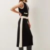 Monsoon Narla Side Stripe Knit Midi Skirt