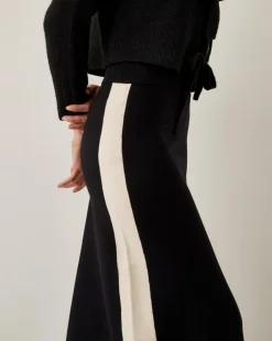 Monsoon Narla Side Stripe Knit Midi Skirt