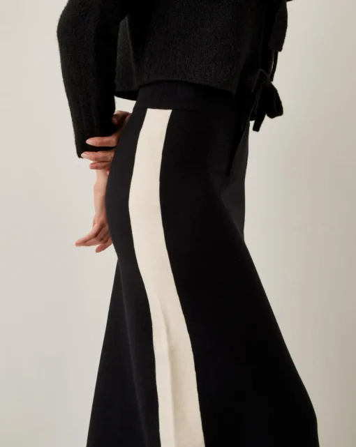 Monsoon Narla Side Stripe Knit Midi Skirt