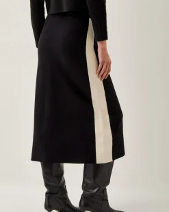 Monsoon Narla Side Stripe Knit Midi Skirt