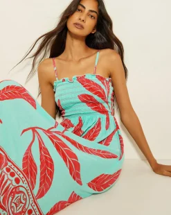 Monsoon Pamela Palm Print Midi Sundress