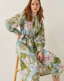 Monsoon Piper Floral Print Midi Dress