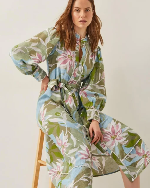 Monsoon Piper Floral Print Midi Dress