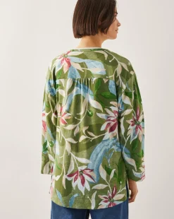 Monsoon Piper Linen Blend Tie Top