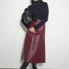 Monsoon Pippa Faux Leather Midi Skirt
