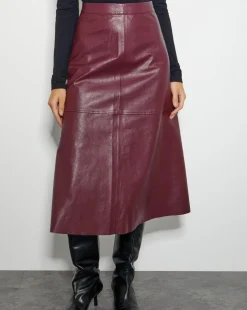 Monsoon Pippa Faux Leather Midi Skirt