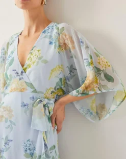 Monsoon Rowan Floral Wrap Midi Dress