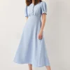 Monsoon Ruth Scallop Trim Midi Dress